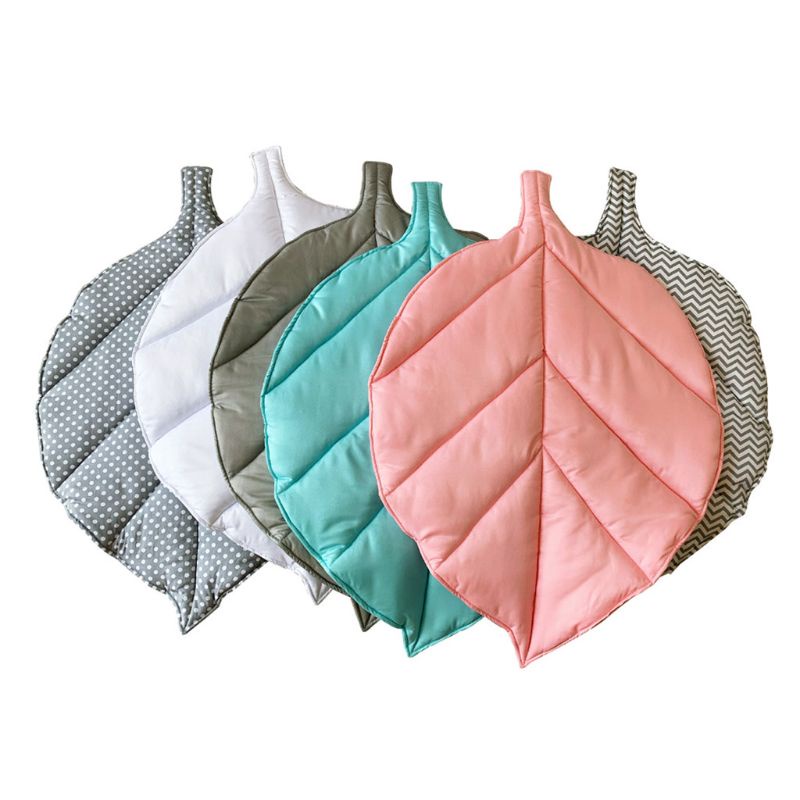 Thảm Cotton Hình Chiếc Lá Dùng Trang Trí Phòng Cho Trẻ Em