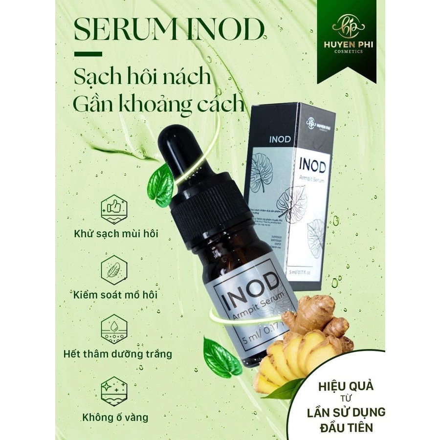 Serum khử mùi hôi nách INOD Huyền Phi hàng chuẩn công ty 1000% triệt hôi nách, hôi chân vĩnh viễn