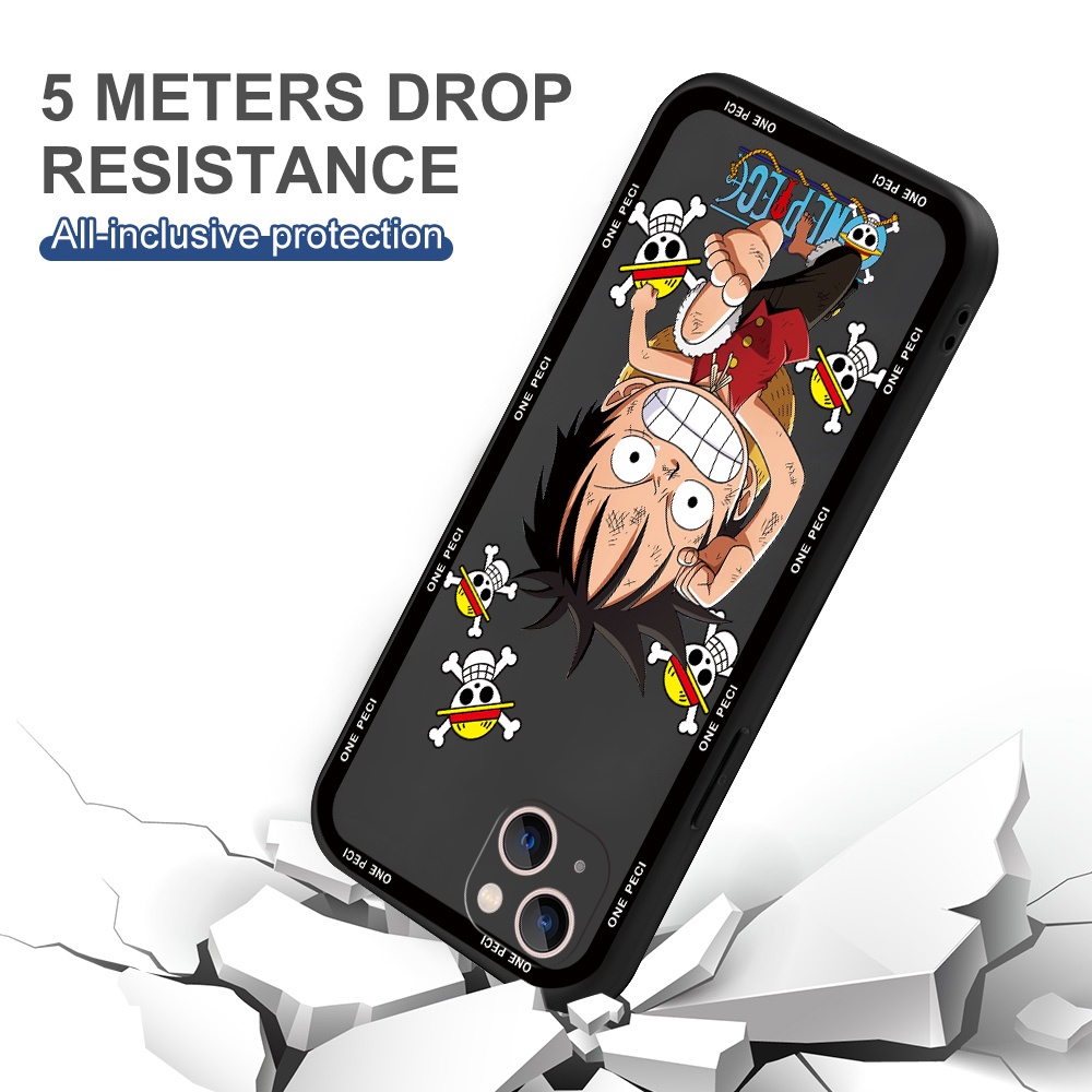 Ốp ĐiệN ThoạI HọA TiếT One Piece Cho iPhone 13 12 11 mini Pro Max XS XR X 7 8 SE 6 6S mini Pro