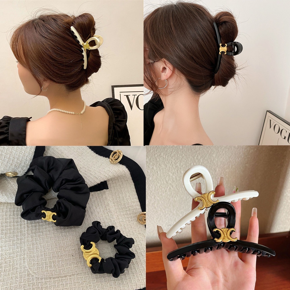 Kẹp Tóc Hình Chữ C Màu Sáng Phong Cách Hàn Quốc Sang Trọng Cho Nữ