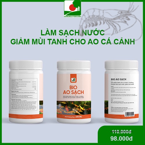 LÀM SẠCH NƯỚC, GIẢM MÙI TANH CHO AO CÁ CẢNH - BIO AO SẠCH DÀNH CHO CÁ CẢNH - MEN BỘT