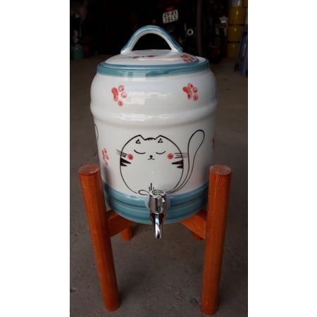 Bình nước sứ 4 lít và 2,5 lít.Hàng vẽ tay gốm sứ Bát Tràng.