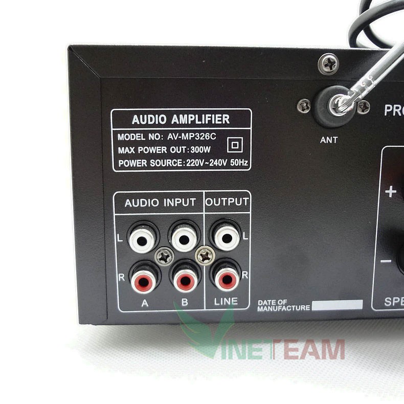 Ampli Sunbuck 326BT có Bluetooth dùng nguồn điện 220V/12V -dc3492
