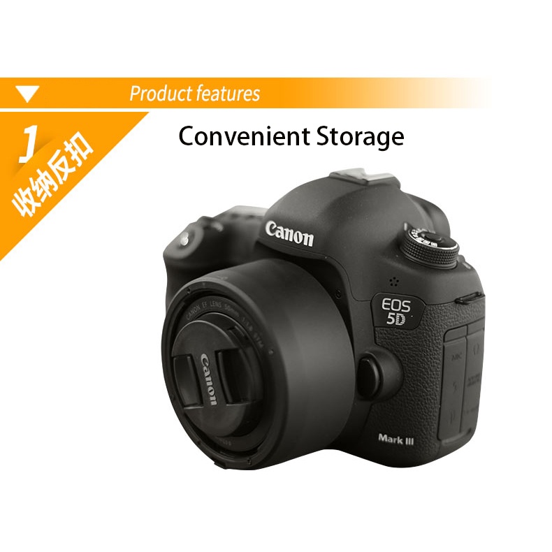 Loa Che Nắng bizoe es-68 Cho Ống Kính Máy Ảnh canon ef 50mm f / 1.8 stm prime 49mm