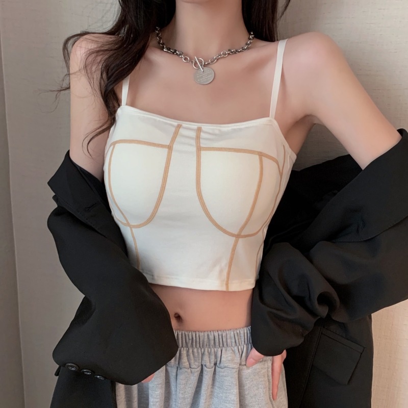 Áo Hai Dây Màu Sắc Tương Phản Thời Trang Mùa Hè Cho Nữ