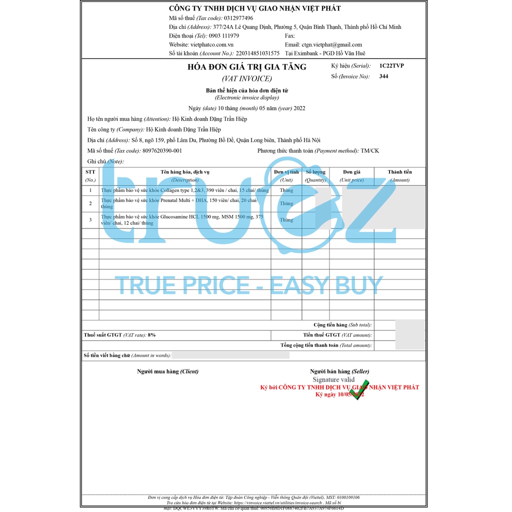 Collagen + Biotin đẹp da tóc  Collagen Youtheory Advanced Type 1,2&3 390 viên