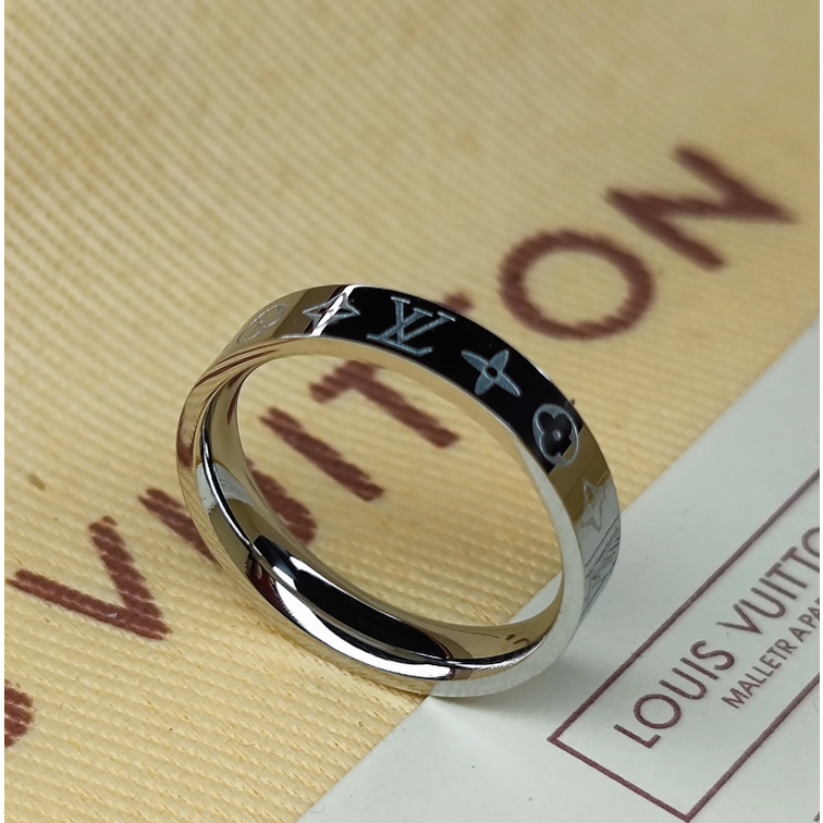 Nhẫn Nanogram điêu khắc logo Louis Vuitton sang trọng dành cho nam và nữ