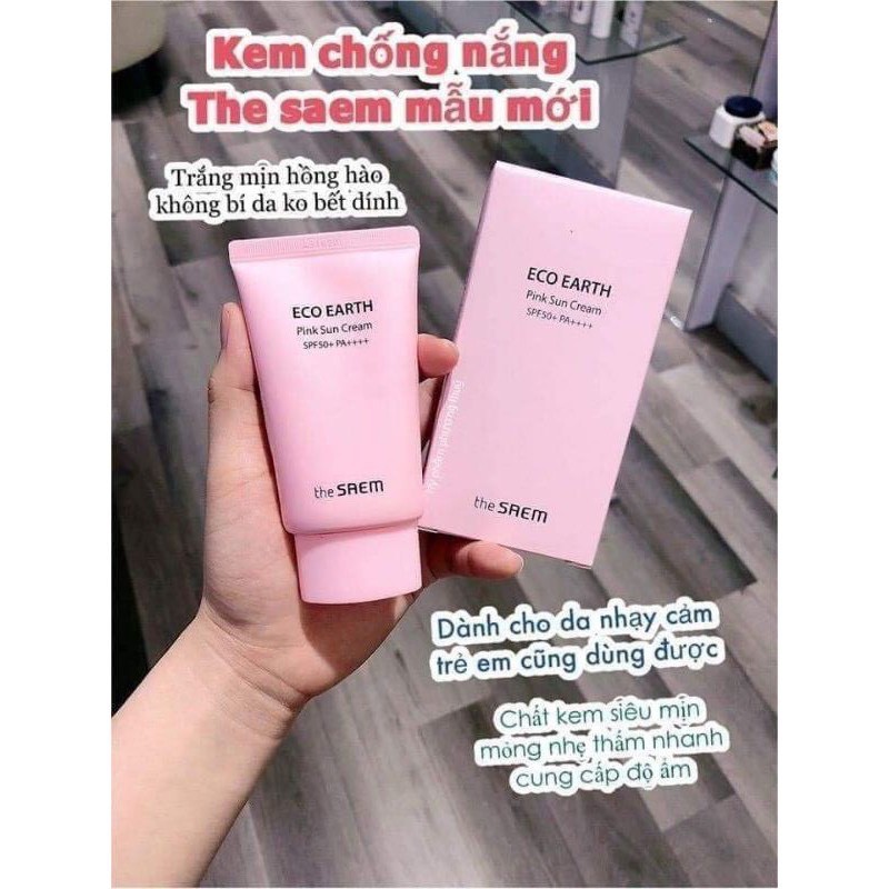 Kem chống nắng the SAEM-Pink Sun Cream Ex