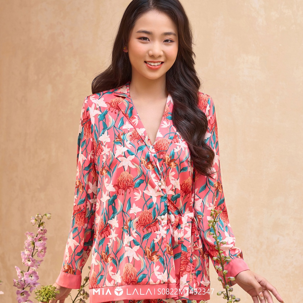 Bộ mặc nhà lụa cao cấp tay dài quần dài MIALALA 2347 S0822M1432347