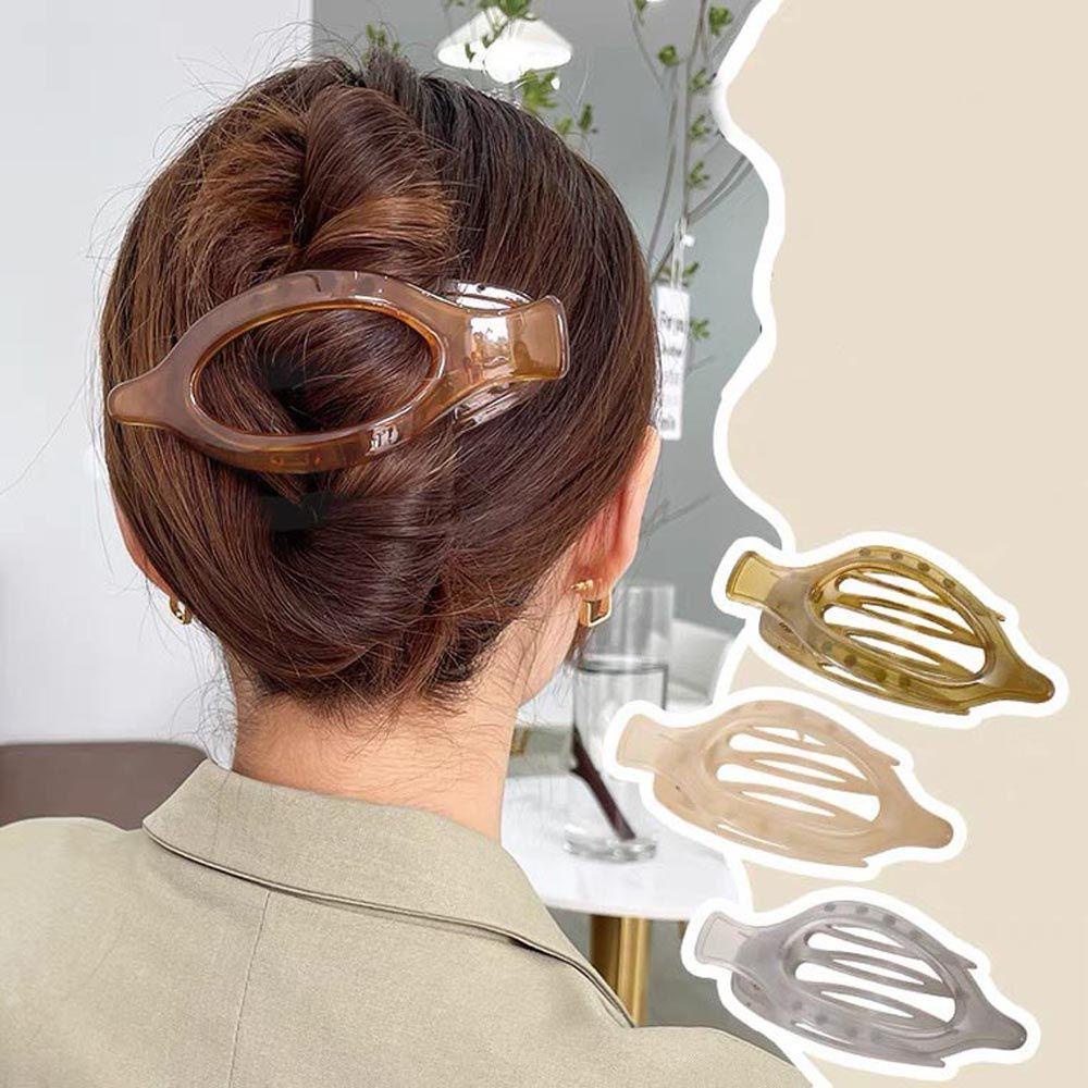 Kẹp Tóc Đuôi Ngựa Trong Suốt Phong Cách Vintage Cho Nữ WMES15H Giá Đỡ