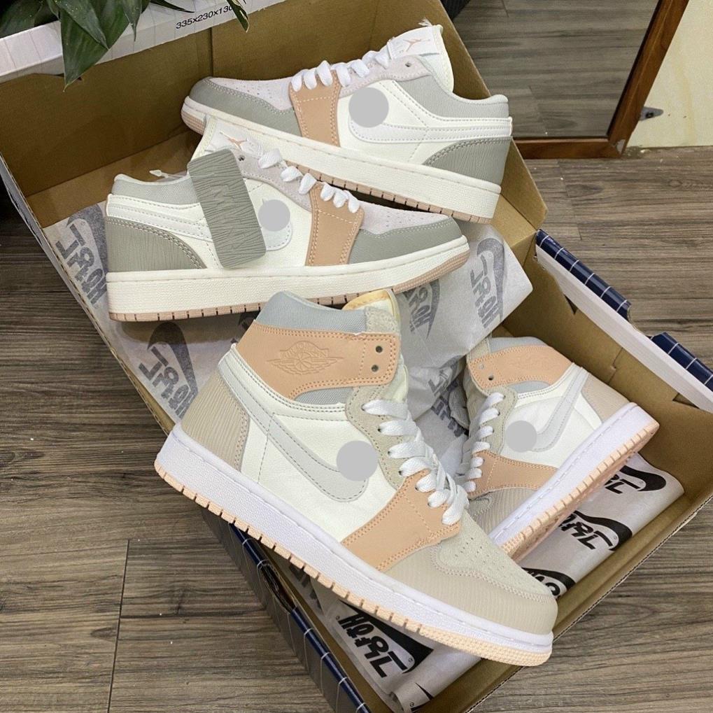 Giày air jordan milan màu hồng phấn , Giày thể thao jordan milan cao cổ màu hồng đất nam nữ mới nhất 2021