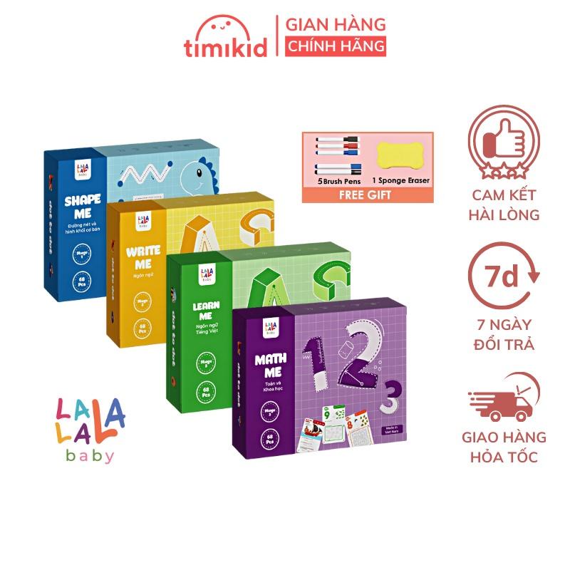 Sách Tô Xóa Thông Minh Lalala Baby Cho Bé, Học Liệu Giáo Dục Sớm - 68 Trang Màu Kèm Bút