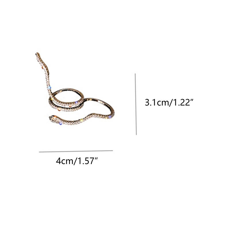 Nhẫn Mở Hình Động Vật Đính Đá Pha Lê Phong Cách Cổ Điển Cho Nữ