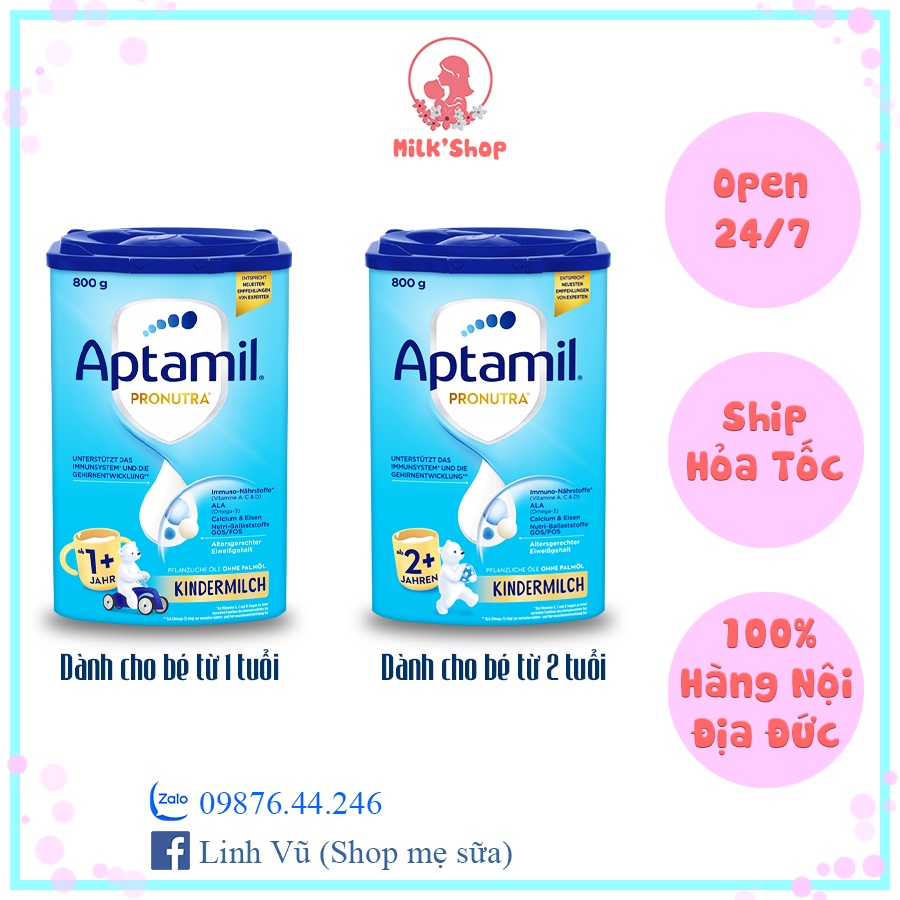 Sữa Aptamil 1+ Và 2+ Đức - 800G (Mẫu Mới)