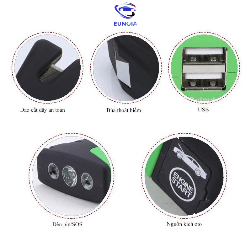 ⚡ Giá siêu rẻ ⚡ BỘ KÍCH SẠC BÌNH ACQUY Ô TÔ KIÊM SẠC DỰ PHÒNG THOÁT HIỂM HIGH POWER TM15