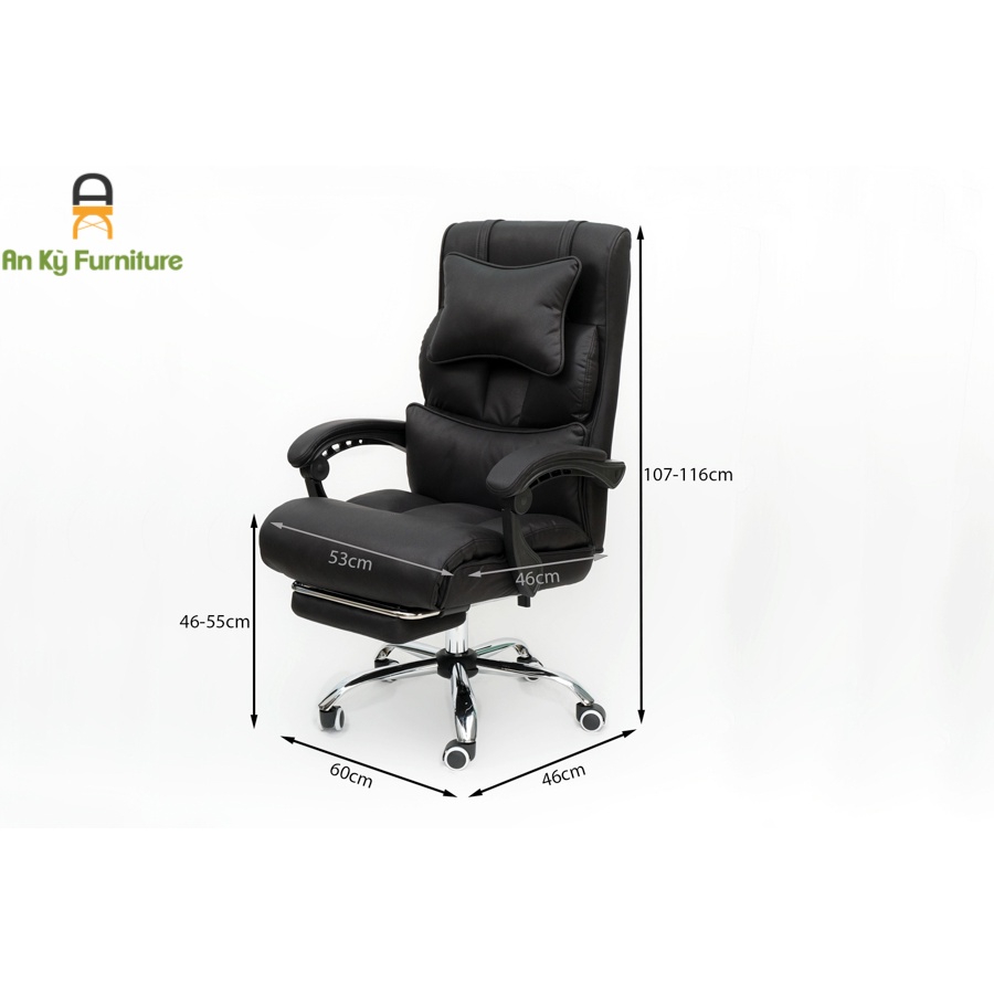 Ghế Chân Xoay Văn Phòng Giám Đốc Ngã Lưng Simili Jo-882