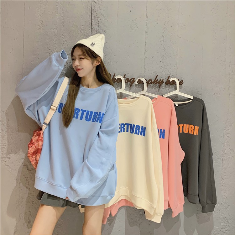 Áo Nỉ Sweater Nữ VENUS áo nỉ form rộng vintage Hàn Quốc - OVERTURN