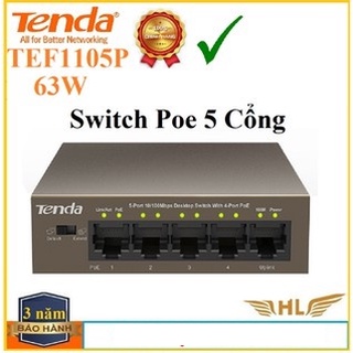 Mua Thiết chị Switch Cấp Nguồn PoE Tenda TEF1105P-63W