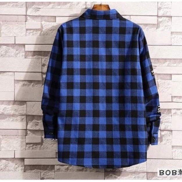 ÁO KHOÁC SƠMI CAO CẤP SỌC CARO UNISEX NAM NỮ