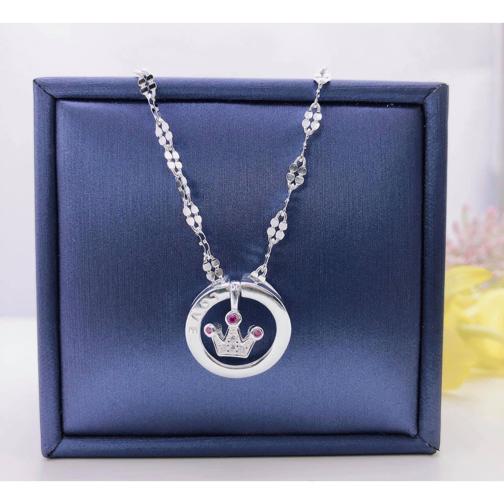 Dây chuyền nữ bạc S925 Ý - vòng cổ bạc nữ sang chảnh đính đá sáng bóng - Trang Sức Bạc 9999
