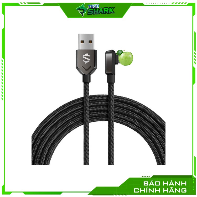 Cáp sạc nhanh truyền dữ liệu vuông góc Black Shark USB-to- chuẩn táo