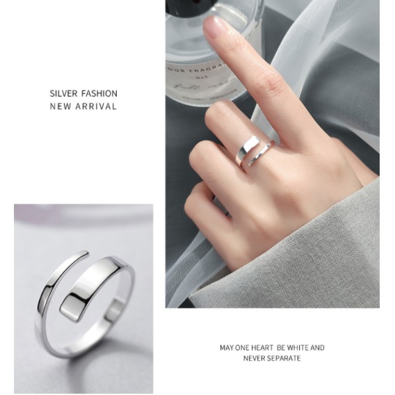 Nhẫn nữ hở bạc Ý s925 Freesize phong cách thời trang Hàn Quốc J2283 - AROCH Jewelry