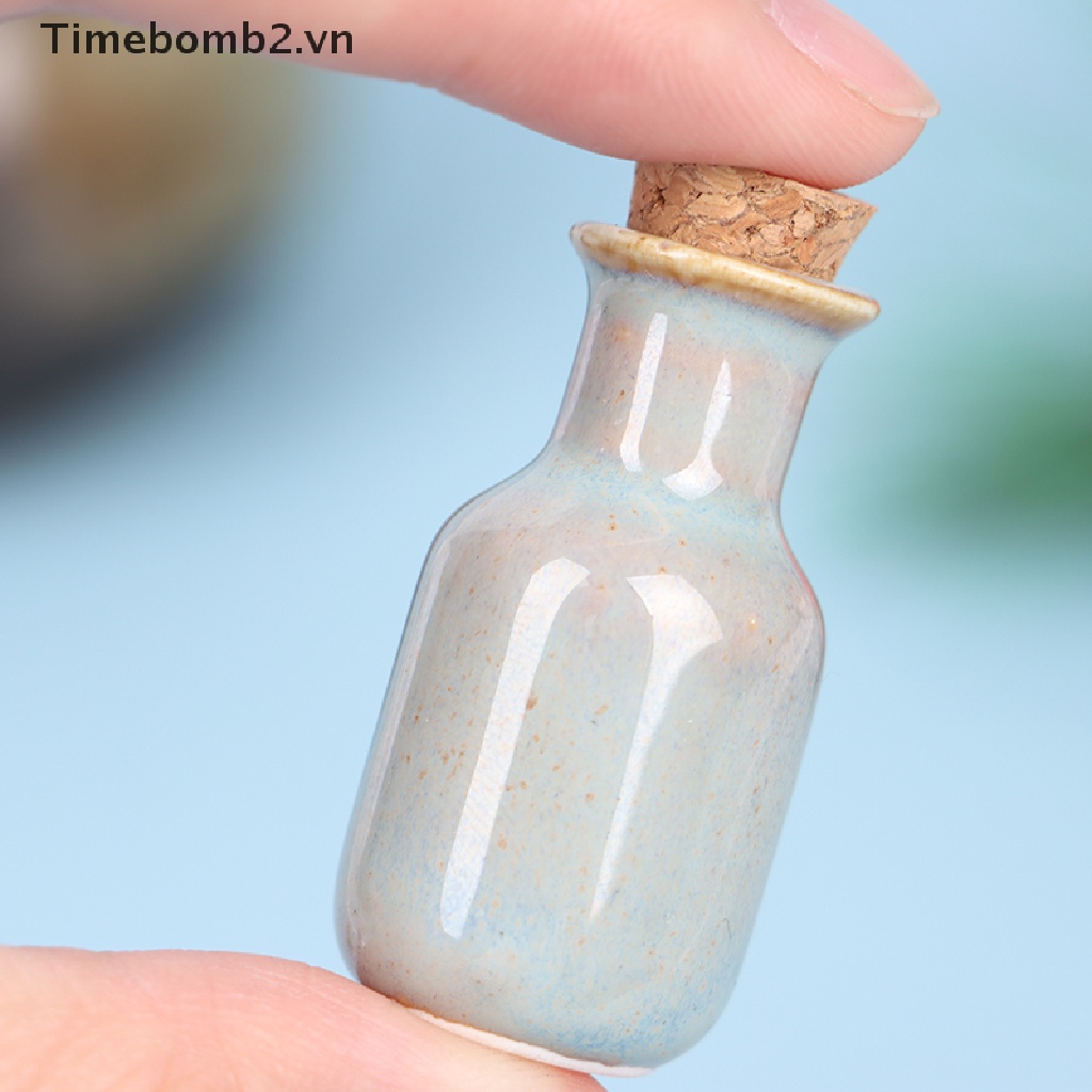 Bộ 2 Hũ Đựng Gia Vị Bằng Gốm Tỉ Lệ 1: 12 Trang Trí Nhà Búp Bê