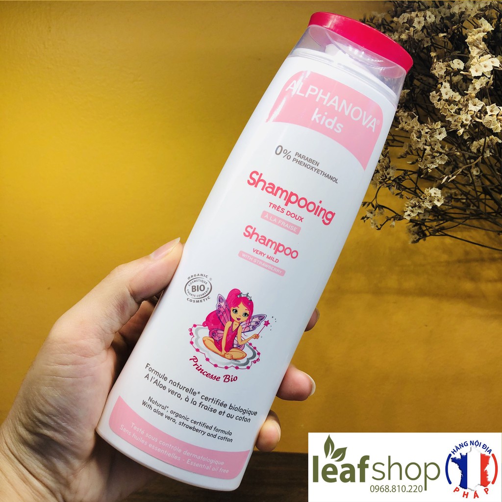 Dầu gội hữu cơ cho bé gái Alphanova Princesse 250ml