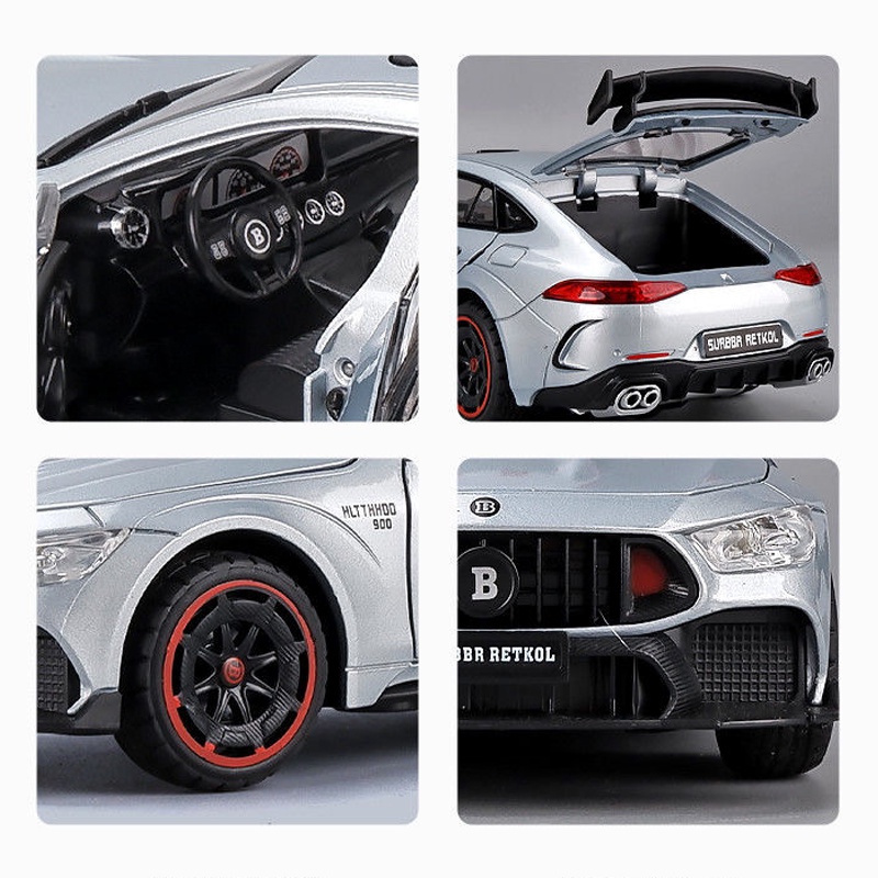 Mô Hình Xe Hơi Brabus 900 Bằng Hợp Kim Tỉ Lệ 1: 24 Có Đèn Và Nhạc Độc Đáo Sống Động