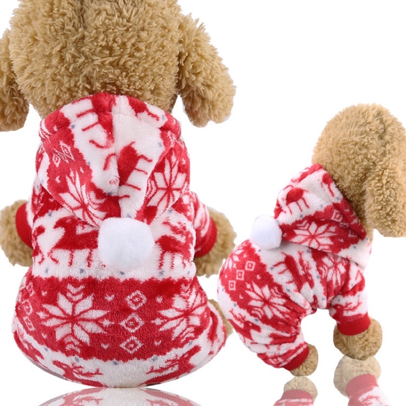 BST NOEL ÁO NỈ MỎNG KHÔNG KHÍ NOEL CHO THÚ CƯNG
