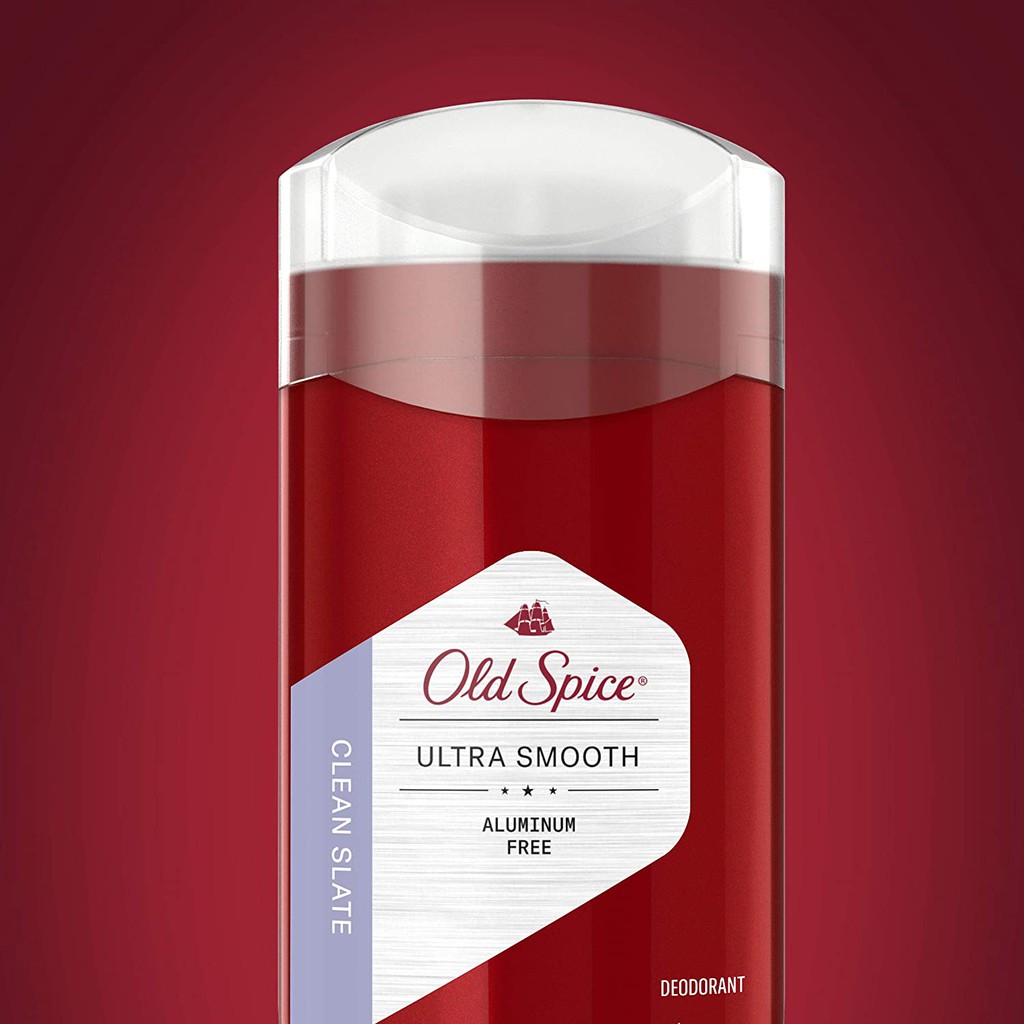 [FREESHIP] Lăn Khử Mùi Old Spice Ultra Smooth Clean Slate 85g - Dạng Sáp Xanh