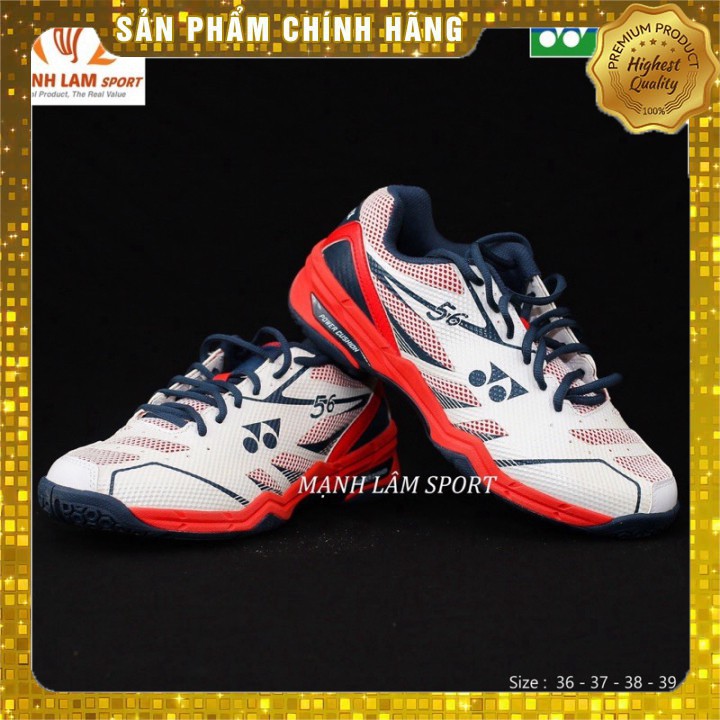 [Giày cao cấp] Giày cầu lông Yonex SHB56 Trắng chính hãng, êm chân, bám sân, bảo hành 2 tháng, 1 đổi 1 trong 7 ngày