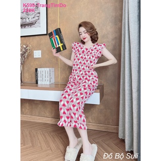 Đồ Bộ Lụa Latin Cao Cấp Lửng K598 - Đồ Bộ Suli