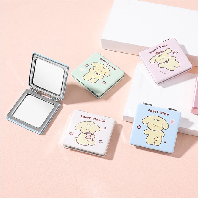 Gương gập mini hai mặt bỏ túi , họa tiết hoạt hình tiện lợi cực dễ thương BAG U G2M