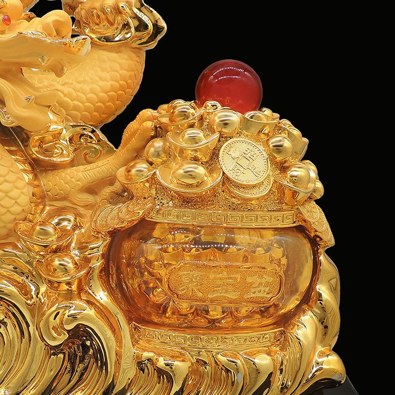 Tượng rồng vàng phong thủy,,,