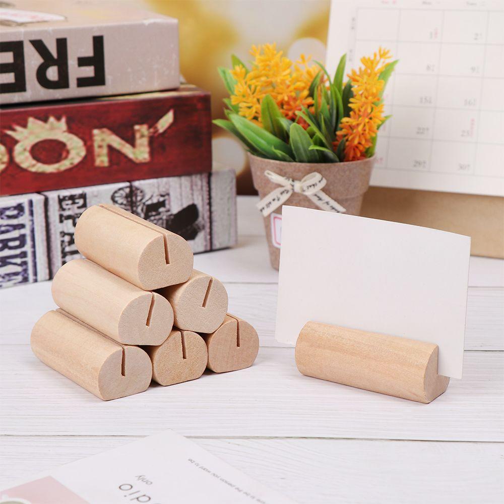 PISTA Set 1 / 3 Kẹp Gỗ Giữ Ảnh Để Bàn Hình Tròn Phong Cách Retro