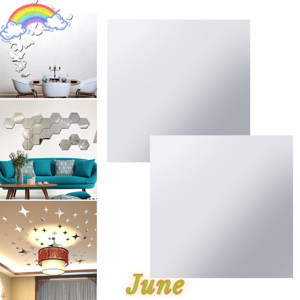 JUNE Ultra-thin Mirror DIY Soft Mirror Stickers Adhesive stickers Self-adhesive PET Mirror Sticker Acrylic Wall Stickers