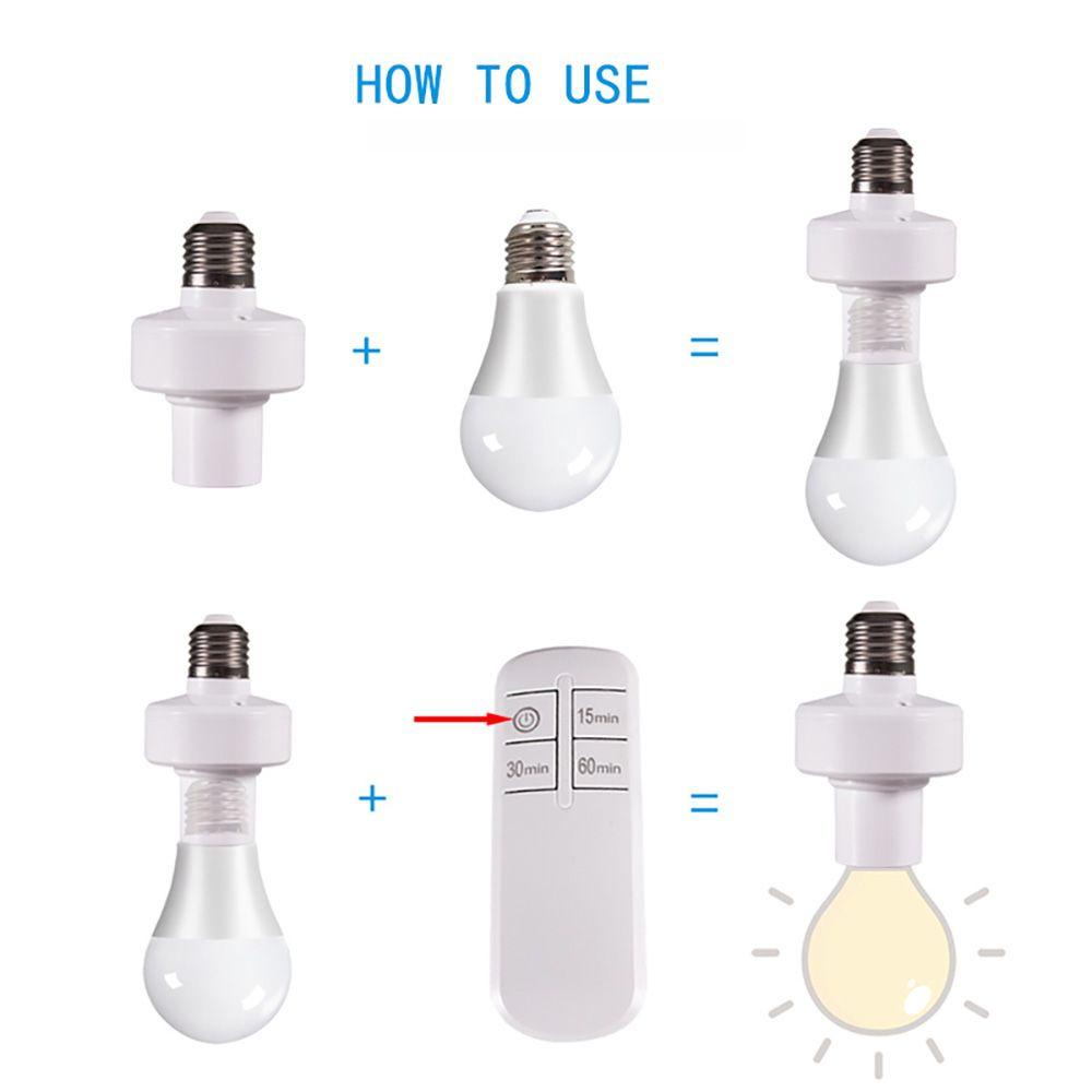 JARRED Đế Bóng Đèn LED Không Dây Điều Khiển Từ Xa Tiện Dụng