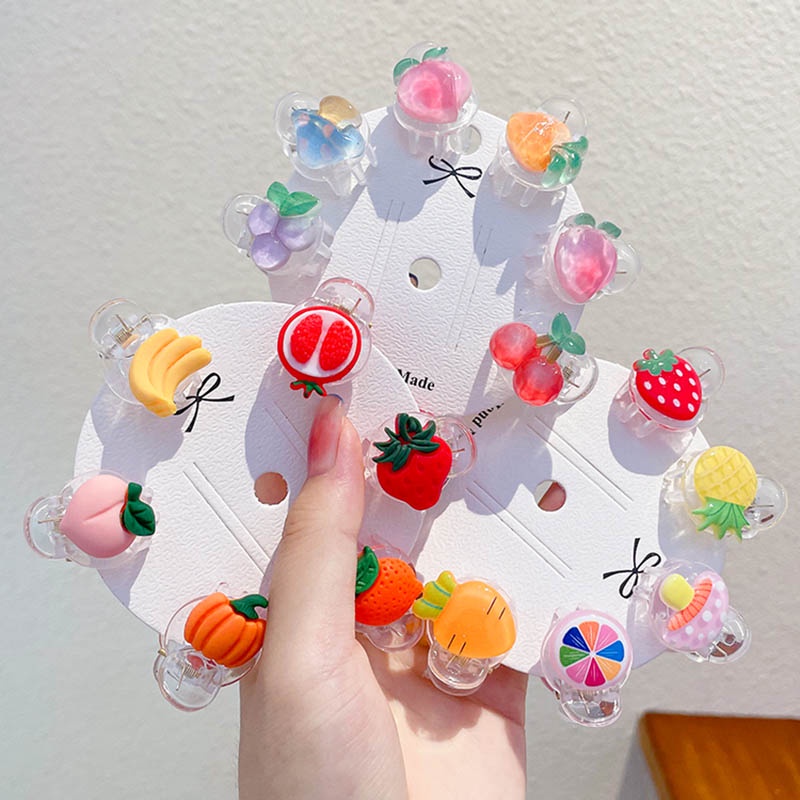 Kẹp Tóc Hình Trái Cây Trong Suốt Cho Bé Gái