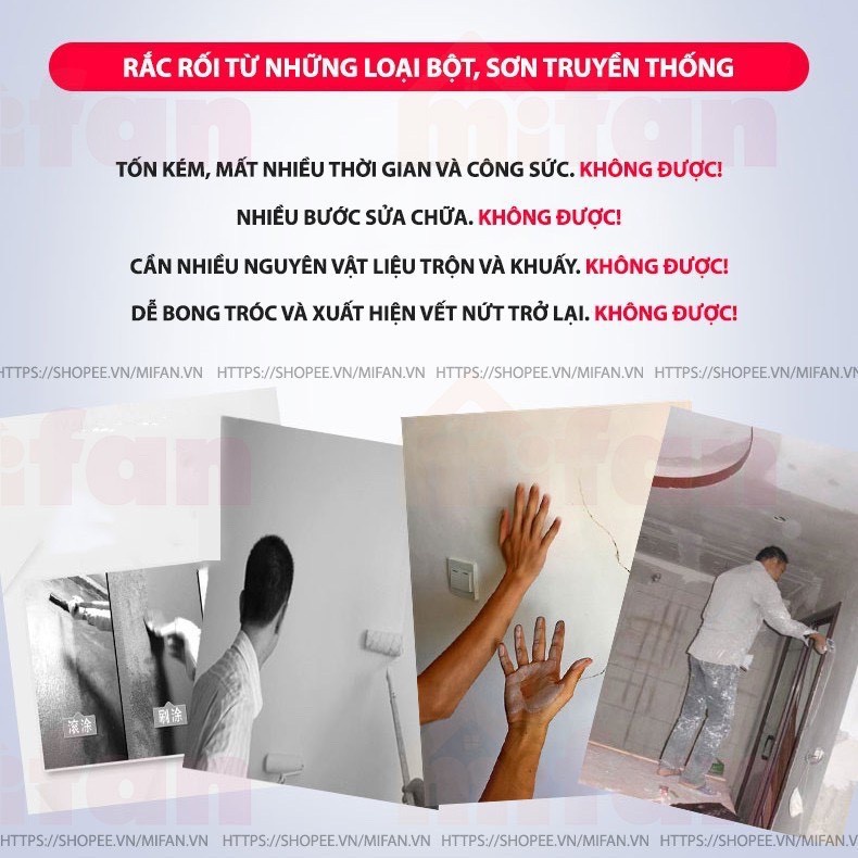 Keo vá vết nứt tường nhà cao cấp chống nước chống mốc