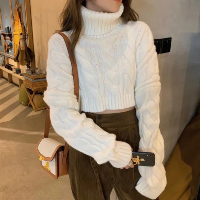 ÁO LEN CAO CỔ CROPTOP