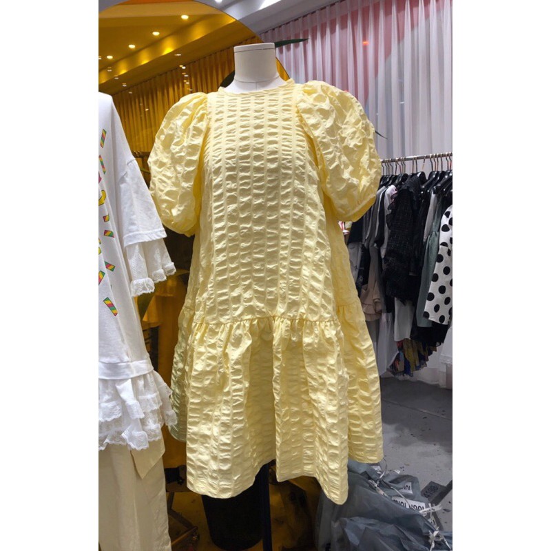váy babydoll vải nhăn mùa hè 2021