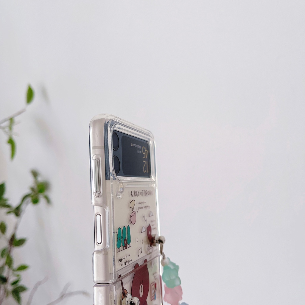 Ốp Điện Thoại PC Cứng Trong Suốt Chống Sốc Hình Melody Yugui Cho Samsung Galaxy Z Flip 3 5G