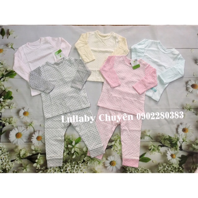 Bộ cài vai bé trai/ gái TD cotton 2 lớp Lullaby
