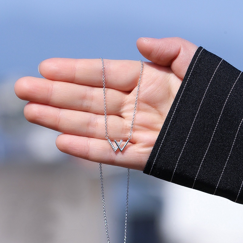 Vòng cổ nữ hình chữ V đơn giản thời trang Vòng cổ xương đòn nâng cao