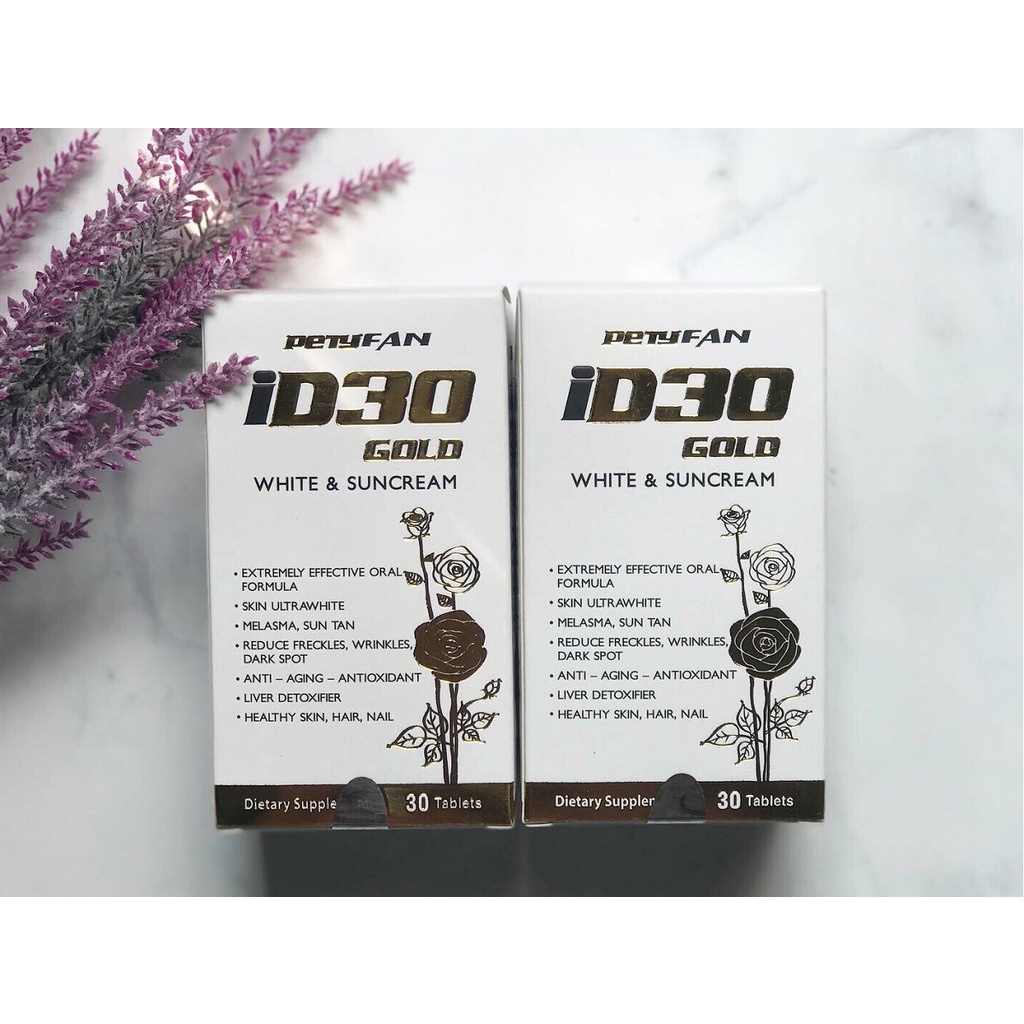 Viên uống trắng da, giảm nám, chống nắng, chống lão hóa PETYFAN ID30 - Bác Sĩ Nghĩa