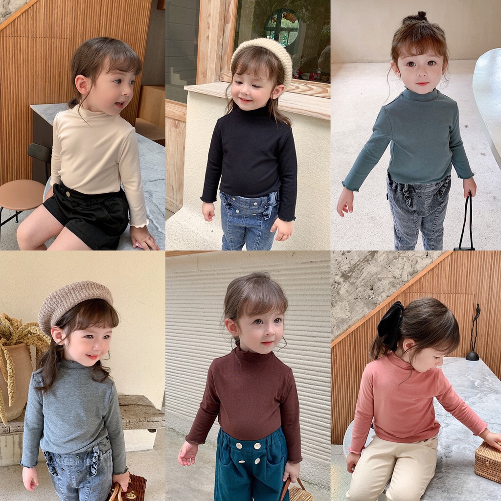 Áo kiểu tay dài cỡ 90-140 dành cho bé gái