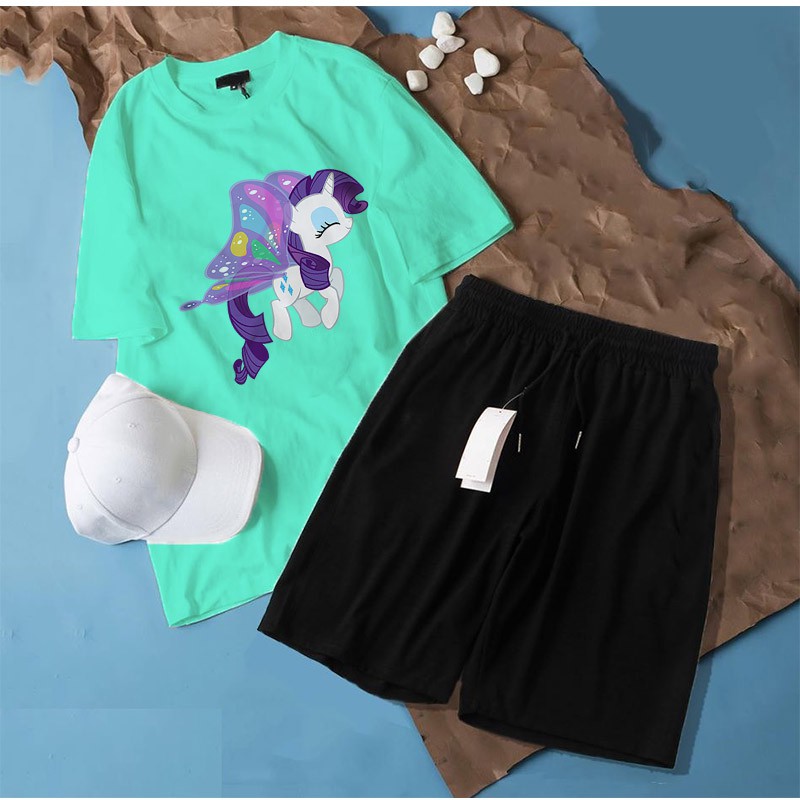 Áo thun Unisex Hình Pony cánh bướm tím