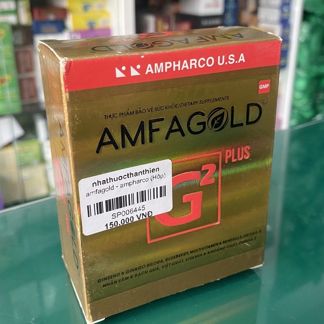 {CHÍNH HÃNG } Amfagold G2 Plus - Hỗ trợ hoạt huyết dưỡng não, hỗ trợ giảm các triệu chứng của thiểu năng tuần hoàn não