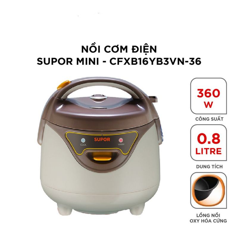 Nồi cơm điện Mini Supor CFXB16YB3VN-36